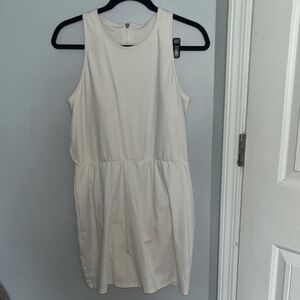 All in Motion Cream Sleeveless Mini Dress